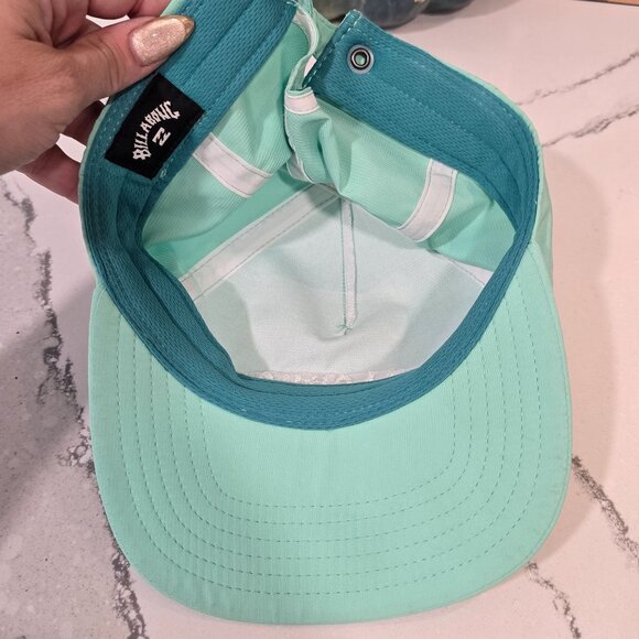 Billabong Mint Green wallie Cotton Adjustable Hat. make a bad hair day cute, bea - Picture 3 of 6